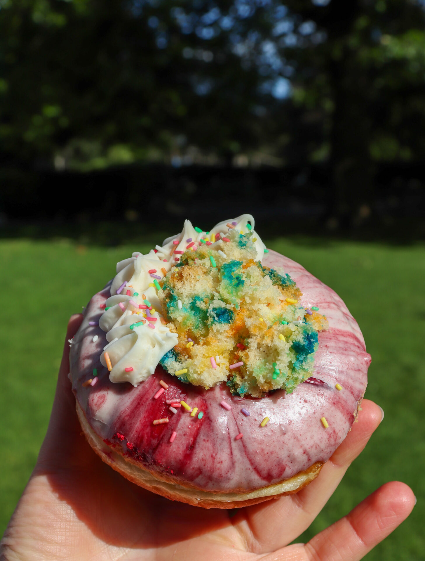 Strawberries & Ice-Cream Birthday cake donut